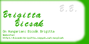 brigitta bicsak business card